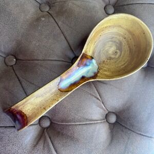 VTG Sango Splash Brown Spoon Rest 4951 Drip Glaze Stonewear Discontinued